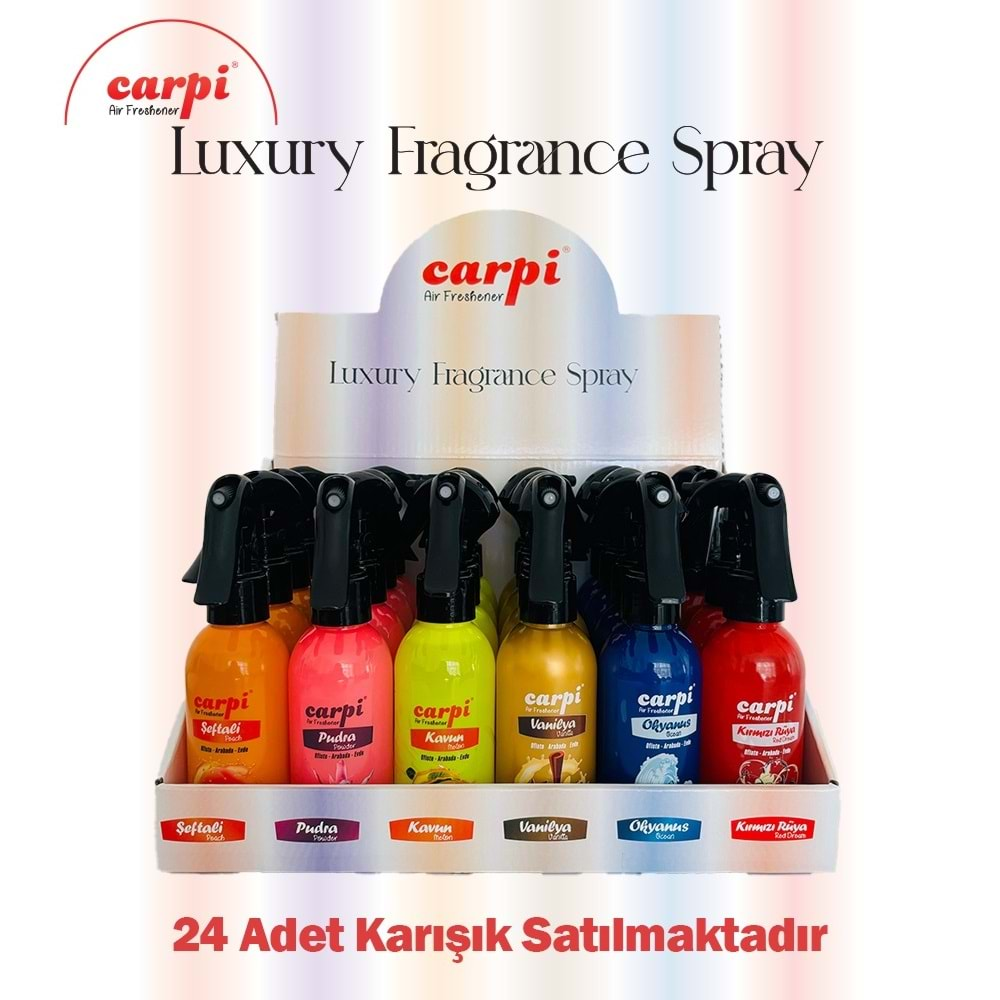 CARPİ POMPALI KOKU ODA OTO İÇİN 150ML KARIŞIK 24LÜ