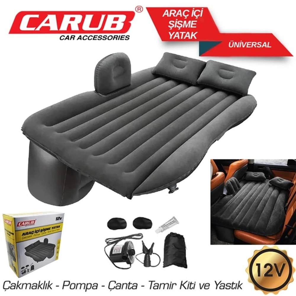 CARUB 12V ŞİŞME YATAK POMPA + YASTIK SETİ 4620645