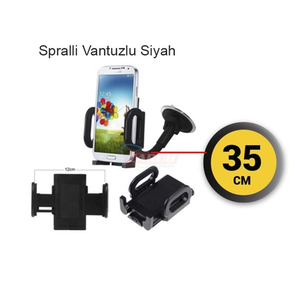 CARUB TELEFON TUTUCU SPRALLİ 35CM VANTUZLU SPRALLİ 5901951