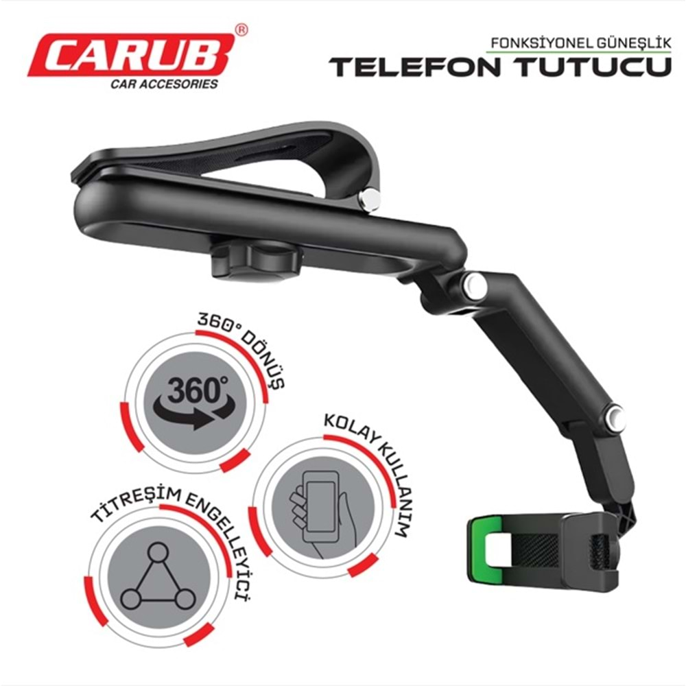 CARUB TELEFON TUTUCU GÜNEŞLİK FONKSİYONEL 360DERECE 5901970