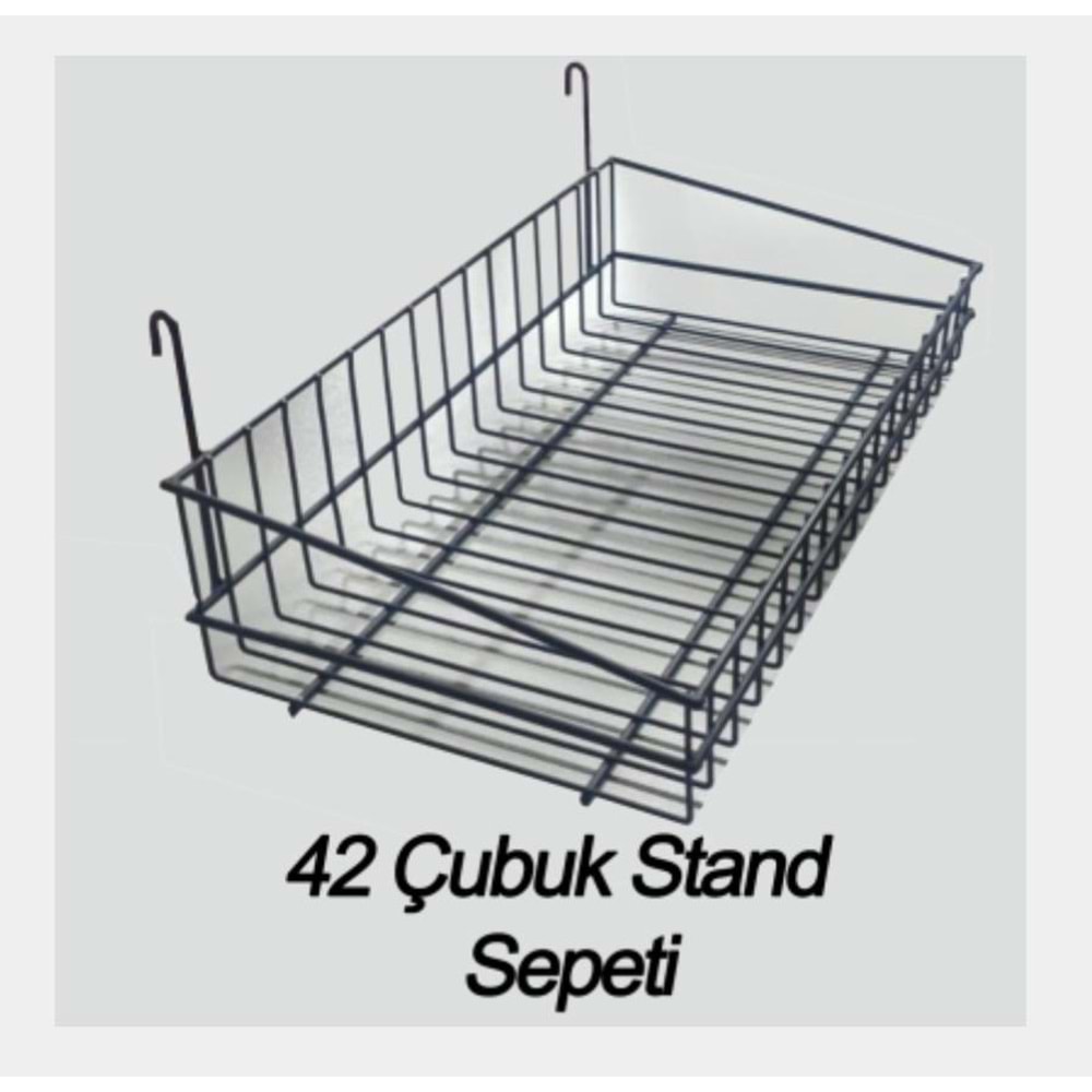42 ÇUBUK STAND SEPETİ METAL