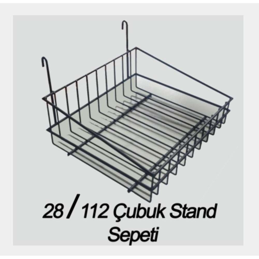 28 VE 112 ÇUBUK STAND SEPETİ METAL