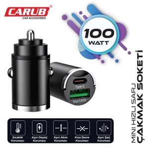 CARUB ARAÇ ÇAKMAK 5901849 ŞARJ SOKETİ MİNİ USB+TYPE C