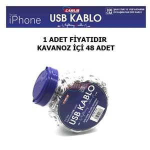 USB KABLO İPHONE KAVANOZ TİP CARUB