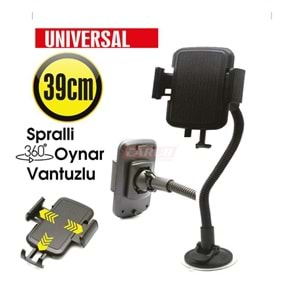 CARUB TELEFON TUTUCU 39CM SPRALLİ OYNAR VANTUZLU 5901958