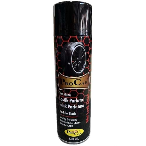 PROCAR AEROSOL LASTİK PARLATICI SPREY 500ML