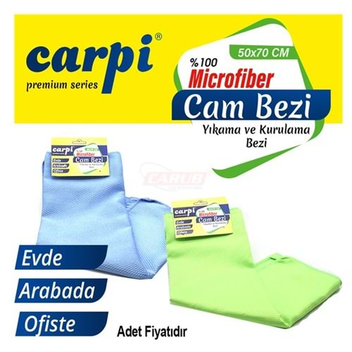 CARPİ MİKROFİBER BAKLAVA DESEN CAM BEZİ 50X70CM