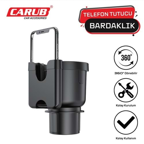 CARUB BARDAKLIK + TELEFON TUTUCU 360 DÖNER 294 10 25