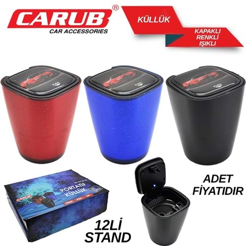 CARUB KÜLLÜK 2944608 IŞIKLI KAPAKLI RENKLİ (12Lİ STANT)