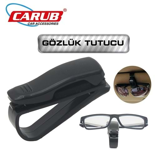 CARUB GÖZLÜK TUTUCU KLİPS TİP SİYAH