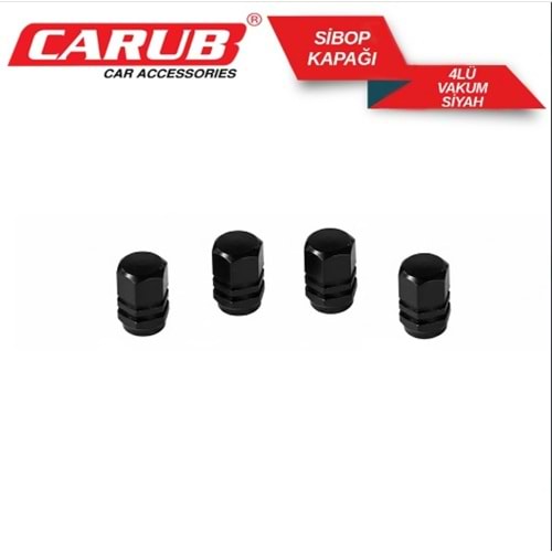 CARUB SİBOP KAPAĞI 4'LÜ SİYAH VAKUM 5531119