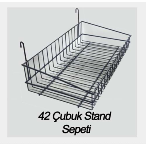 42 ÇUBUK STAND SEPETİ METAL